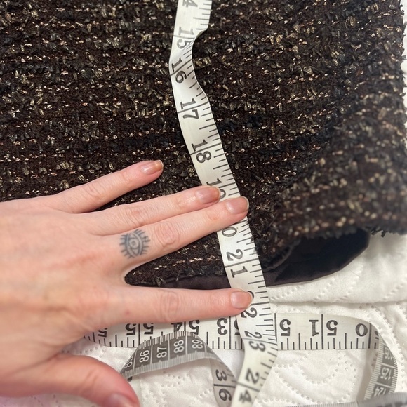 St. John vintage cropped brown floral blazer matching pencil skirt 2 6 tweed - Picture 15 of 16